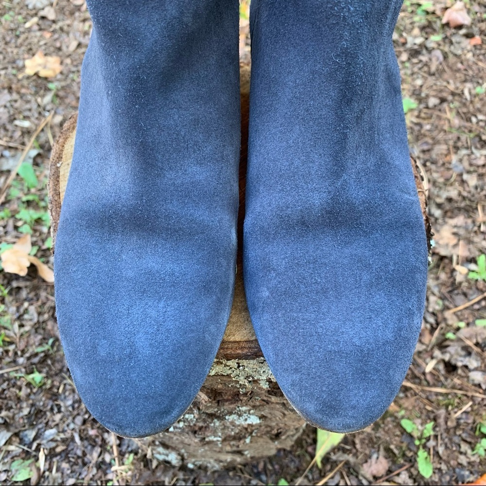 Chloe Double-Buckle Blue Suede Ankle Boots 36 - Picture 5 of 16